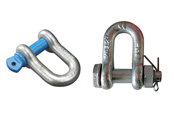 兩種不同型號的卸扣 兩種不同型號的卸扣