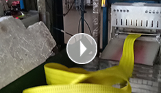 全自動吊裝帶裁剪機(jī)工作流程